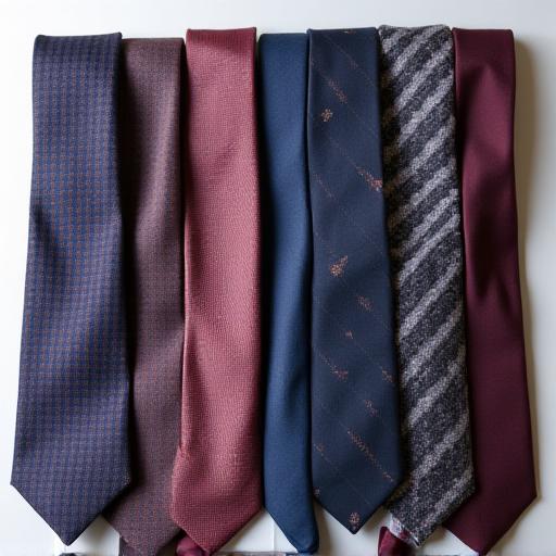 Folded silk ties and pocket squares